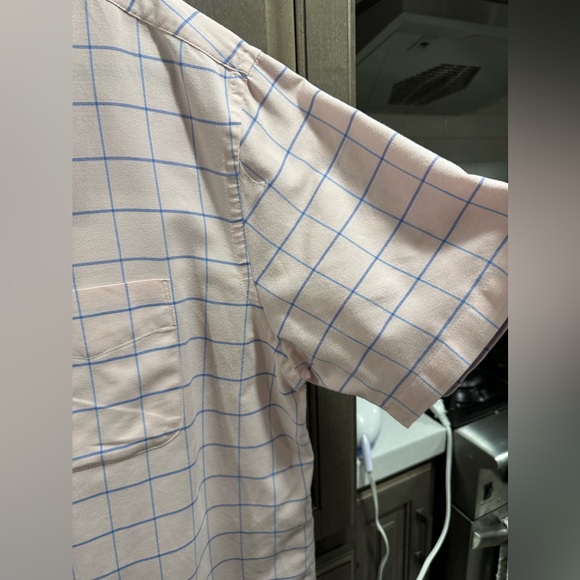 Arrow Men’s short sleeve, button up, pink and blue plaid, XL shir… - Picture 3 of 6